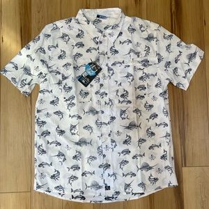 NEW Men’s Fish & Bones Woven Performance Shirt, Size: XL
